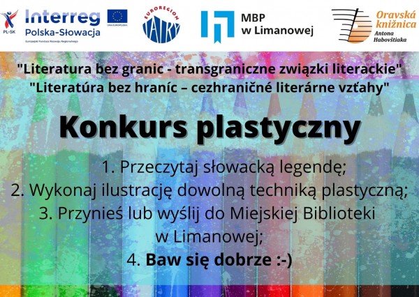 "Literatura bez granic - transgraniczne związki literackie"  - konkurs plastyczny