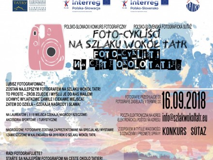 Polsko-słowacki konkurs fotograficzny "Foto-cykliści na Szlaku wokół Tatr"